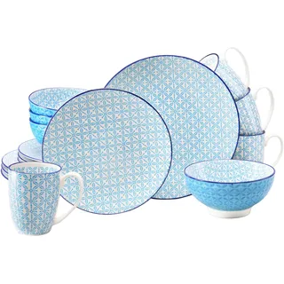 CreaTable Kombiservice 16-tlg. blau/Mediterran