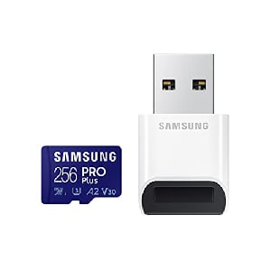 Samsung PRO Plus R160/W120 microSDXC 256GB USB-Kit um 33,28 € statt 38,99 €
