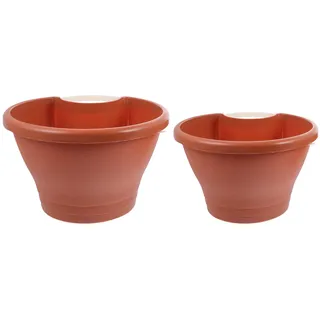 YARNOW 2st Fallrohr Blumentopf Balkonpflanzgefäß Geländer Hängepflanzer Topf Für Pflanzen Im Innenbereich Indoor-pflanzgefäße Sukkulenter Hängender Pflanzer Groß Pp-Material Blumenkästen