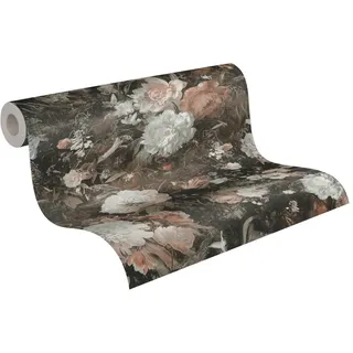 A.S. Création Vliestapete Blumen Braun Weiß