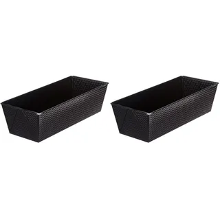 ORIGINAL KAISER Classic Backform Kastenform 35 x 15,5 x 10 cm, Königskuchenform beschichtet, Brotbackform, Kastenform Kuchen Brote, sauerteigbeständig, Schwarz (Packung mit 2)