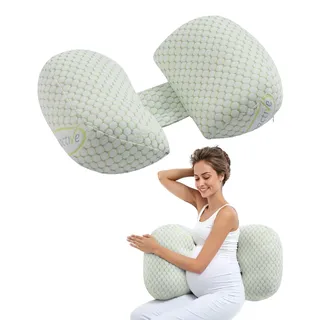 Vevor Schwangerschaftskeilkissen 775x410x150 mm, W-förmiges Stillkissen für Schwangere, Seitenschläferkissen mit abnehmbarem und waschbarem Bezug zur Unterstützung von Rücken, Bauch und Hüfte