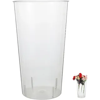 STOBAZA Transparente Acryl Vase: 30cm Groß Zylindervasen - Durchsichtige Blumenvase aus Kunststoff für Blumenläden Hochzeit Tischdeko Blumenarrangement, Klar Blumenfass für Haushalt
