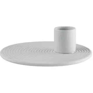 BLOMUS Kerzenhalter »Stabkerzenhalter NONA« aus Porzellan, handgefertigt, Höhe ca. 3,5 cm, grau
