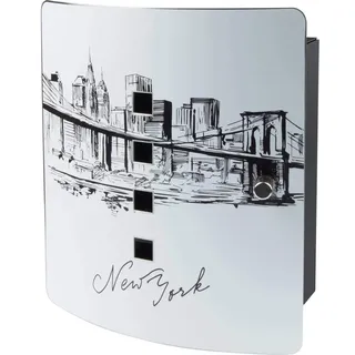 Burg Wächter Schlüsselschrank 21 x 24 cm Schwarz/Silber/Weiß