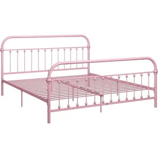 vidaXL Bettgestell Rosa Metall 180x200 cm - Rosa