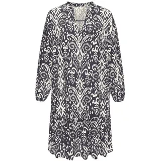 VIVANCE Longtunika mit Volant am Saum, lockeres Blusenkleid im Boho-Style, Strandkleid