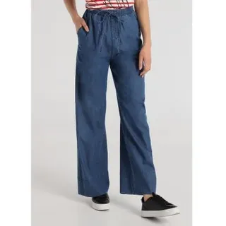 Victorio & Lucchino, V&L für Damen. 300198143 Blaue weite Hose (L), Lässig, Baumwolle, Denim