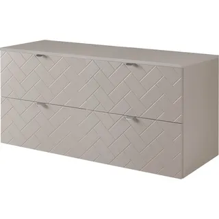 Badezimmerschrank, Kaschmir mit silberner Griff / mit oberer Platte, 120 x 57 x 46 cm - Silber