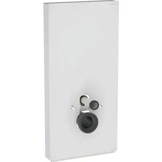 Geberit Monolith Sanitärmodul für Wand-WC, 101cm, Wasseranschluss seitlich, mit Anschlussstutzen, 131.022.TD.5, Farbe: Glas weiß / Aluminium gebürstet