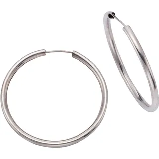 Paar Creolen FIRETTI "Schmuck Geschenk Silber 925 Basic 2 mm breit" Gr. 30, silber (silberfarben), Ohrringe, Damen, 30, Silber 925 (Sterlingsilber), Paar Creolen