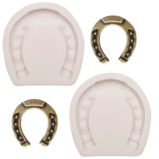Hufeisen-Huf-Fondant-Silikonformen, Pferde-Schokoladenformen, Western-Cowboy-Schokoladen-Backformen für Süßigkeiten, Schokolade, Blütenpaste, Zuckerhandwerk, Polymer-Ton, Kuchendekoration