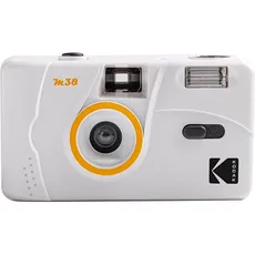 KODAK DA00244 - KODAK M38-35mm Wiederaufladbare Kamera, Hochwertiges Objektiv, Integrierter Blitz, AA-Batterie - Grau