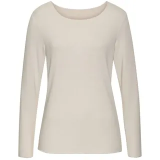 LASCANA Langarmshirt Damen sand Gr.32/34