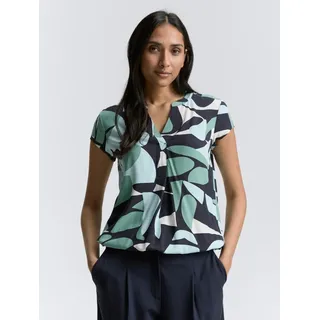 Tom Tailor Kurzarmbluse Bluse dünnes Kurzarmshirt (1-tlg) grün S (36)