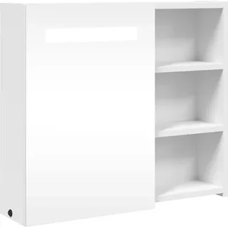 vidaXL Spiegelschrank mit LED-Beleuchtung Weiß 60x13x52 cm - Weiß