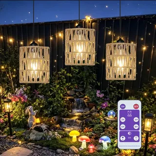 3-Pack Hängelampe mit Batterie Batteriebetriebene Tragbare Pendelleuchte