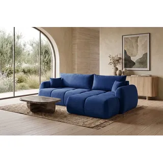 kaiser möbel Eckcouch Veloursstoff 2-Sitzer Blau