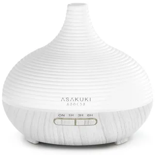 ASAKUKI 300ML Aroma Diffuser, Diffusor für ätherische Öle, Ultraschall Aromatherapie Diffuser, Weiße Diffuser für Yoga Zuhause Büro, Geschenk zum Muttertag