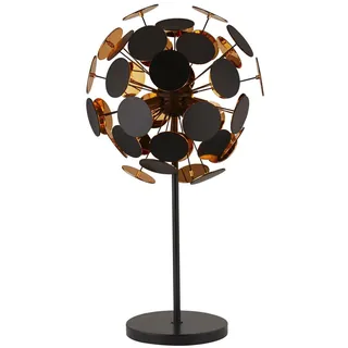 Tischlampe Tischleuchte Metall 65 cm hoch Modern Schwarz Gold 3x E14 Wohnzimmer