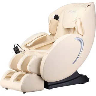 HOME DELUXE - Massagesessel SONO Beige - inkl. Zero Gravity Funktion, Bluetooth und Heizung I Massagestuhl Relaxsessel mit Wärmefunktion - Beige