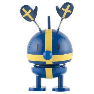 Hoptimist Schweden Fanartikel, Glücksbringer, Olympia Deko, Klapphut Deko mit schwedischer Flagge, Fanartikel Fussball, 6,7 x 5,9 x 9,5 cm, Small, Blaue, 1 Stück
