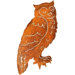 Blümelhuber rostige Metall Deko Eule mit kleinem Spieß zum Stecken