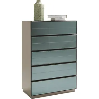 Spiegel Front Kommode Schränke Grauer Hochschrank Spiegel Sideboard Luxus design - Grau
