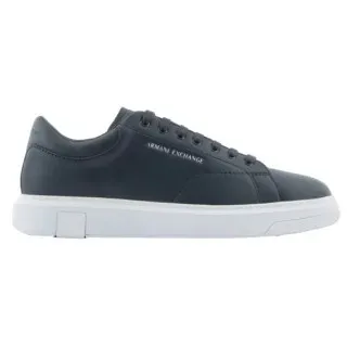 A|X Armani Exchange für Herren. XUX123XV53400285 Action Leder Turnschuhe navy (43.5), Wohnung, Schnürsenkel, Lässig, Marine