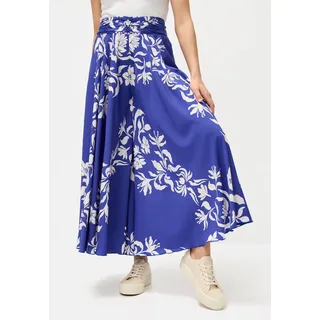 Hosenrock LASCANA, Damen, Gr. 36, beige (creme, royal bedruckt), Web, Obermaterial: 100% Polyester, bedruckt, figurumspielend knöchelfrei, Röcke Hosenrock, mit Alloverprint