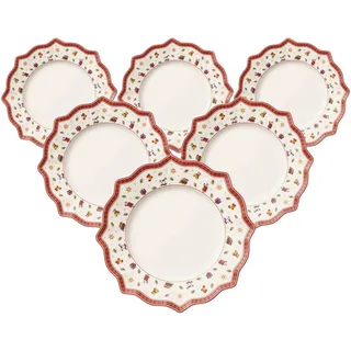 Villeroy & Boch Speiseteller »Speiseteller Toy's Delight ø 28,4 cm 6er Set weiß«, weiß