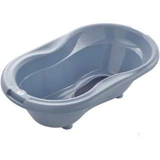 Rotho Babydesign TOP Baby Badewanne recycelt als Duschbadewanne im Bad Blau | Babybadewanne und Babywanne zum Baden, Kinderbadewanne und Duschbadewanne im Bad für Kinder in Blau