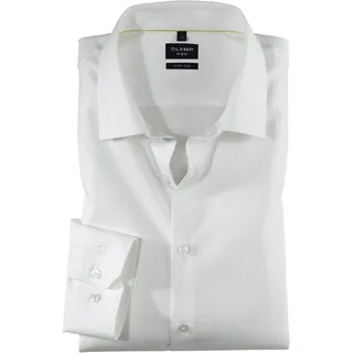 Businesshemd OLYMP "No. Six super slim", Herren, Gr. 45, N-Gr, beige (hellbeige), Obermaterial: 97% Baumwolle, 3% Elastolefin, Hemden Businesshemd
