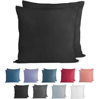 Komfortec Kissenbezug Komfortec 60 x 60 cm Schwarz
