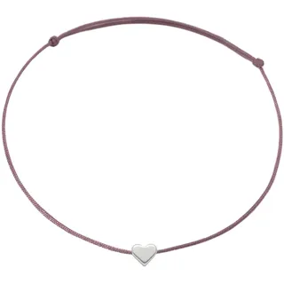 Selfmade Jewelry Fußkettchen Damen Silber Herz Größenverstellbares Fußbändchen mit Herzchen Handmade Inkl. Geschenk-Verpackung