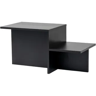 Moderner rustikaler Couchtisch, Wood Black, 80 x 40 x 40 | aus 100% melaminbeschichteter Spanplatte, Stärke: 18 mm | perfekt für modernes Homeoffice & Arbeitszimmer, Elegantes & funktionales Design