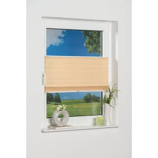 K-home Klemmfix-Bambus-Plissee Natur 110 x 130 cm (B x L)