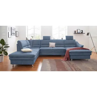 sit&more Wohnlandschaft Mikrofaser 2-Sitzer U-Form Blau