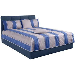 Tagesdecke, blau (blau, grau), B:195cm L:225cm, Polyester, WESTFALIA SCHLAFKOMFORT, Tagesdecken, Tagesdecke