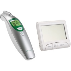 medisana FTN digitales 6in1 Stirnthermometer für Baby & HG 100, digitales Hygrometer für innen, Thermometer mit Luftfeuchtigkeit, Raumtemperatur, Uhrzeit, Anzeige der Luftbefeuchtung in Innenräumen