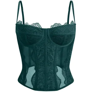 Dealmore Damen Bustier Korsett, Grün, X-Small