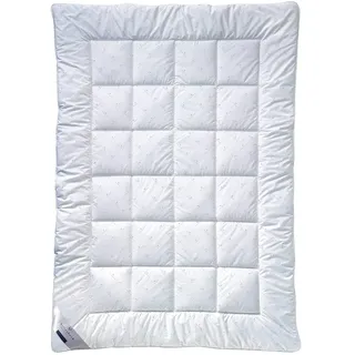 billerbeck Faser Bettdecke E21 King - mit Aloe Vera veredelte Faserdecke - 135 x 200 cm Winterdecke der Wärmestufe warm, Weiß