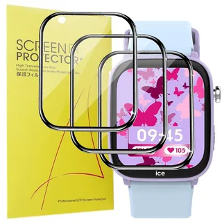 Blueshaweu Schutzfolie Kompatibel mit ICE-WATCH - Ice smart junior 3.0 FM (1.75 Zoll), HD klar Flexible TPU Displayschutzfolie [3 Stück] Kompatibel für Ice smart junior 3.0 FM (schwarz)