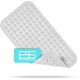Brandsseller Badewannenmatte 70x38 cm Badewanneneinlage Duschmatte mit Noppen Hellgrau Melange