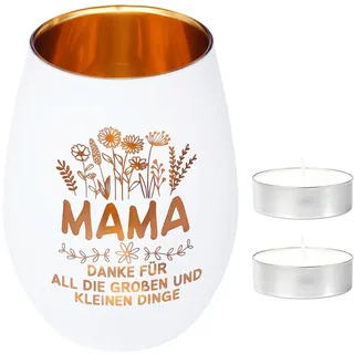 Geschenke für Mama, Gravur Windlicht mit Kerzen, Teelichthalter, Adventskalender Weihnachtensgeschenk für Beste Mutter, Geschenke für Mama zum Geburtstag Muttertagsgeschenke (Geschenke für Mama (B))