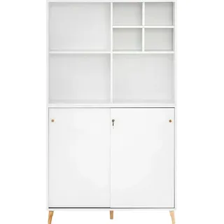 Schildmeyer Büromöbel-Set »Serie 500« bestehend aus 1 Regal, 1 Schrank, 1 Regalkreuz, weiß