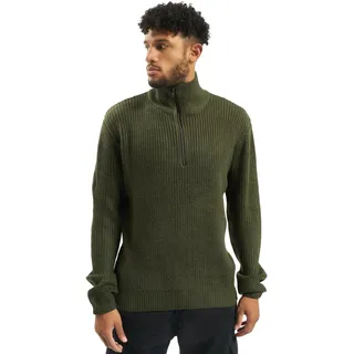 Brandit Textil Brandit Bundeswehr Troyer Pullover MIT REIßVERSCHLUSS Marine Strick Rolli Pulli, Größe:XL, Farbe:Oliv