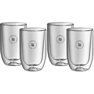 WMF Barista Gläser Set 2-teilig, zwei Latte Macchiato Gläser doppelwandig 280ml, Glas, doppelwandige Kaffeegläser, Kaffeebecher, doppelwandig, hitzebeständig spülmaschinengeeignet (Packung mit 2)