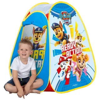 Pop Up Zelt Paw Patrol , Blau, Gelb , Textil , 75x75x90 cm , Spielzeug, Kinderzelte