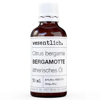 wesentlich. Bergamotteöl - ätherisches Öl - 100% naturrein (Glasflasche) - u.a. für Duftlampe und Diffuser (50ml)